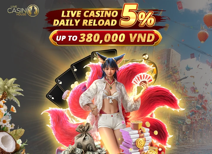 Live Casino 5% Daily Reload!