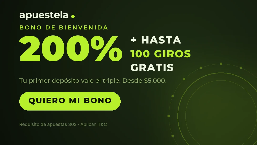Bono de Bienvenida 200% + 100 giros