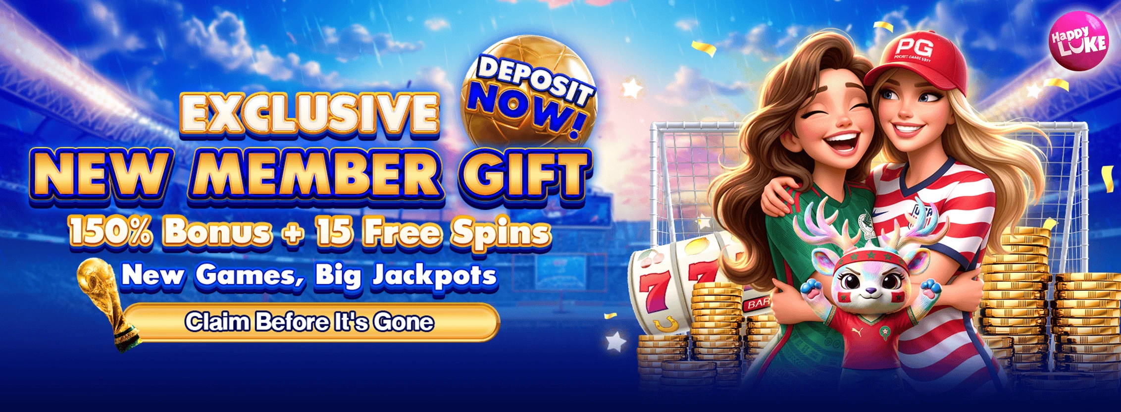 Slots 150% Welcome Bonus